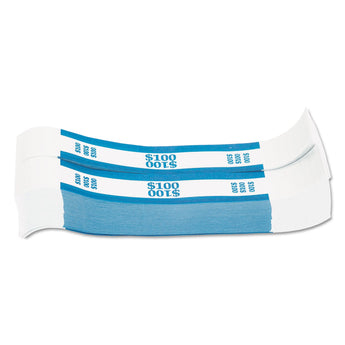 PAP-R PRODUCTS Currency Straps, Blue, $100 in Dollar Bills, 1000 Bands/Pack