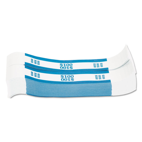 PAP-R PRODUCTS Currency Straps, Blue, $100 in Dollar Bills, 1000 Bands/Pack