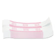 PAP-R PRODUCTS Currency Straps, Pink, $250 in Dollar Bills, 1000 Bands/Pack