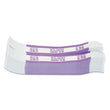 PAP-R PRODUCTS Currency Straps, Violet, $2,000 in $20 Bills, 1000 Bands/Pack