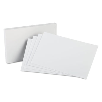 BUSINESS FORMS Unruled Index Cards, 5 x 8, White, 100/Pack