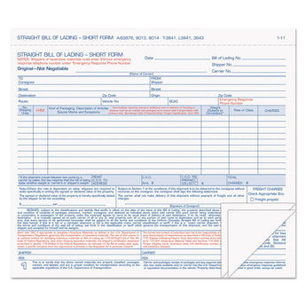 TOPS BUSINESS FORMS Hazardous Material Short Form, Three-Part Carbonless, 7 x 8.5, 50 Forms Total