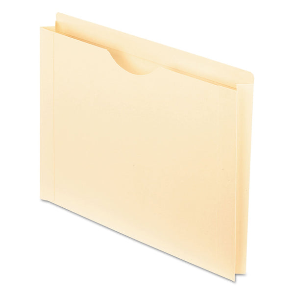 TOPS BUSINESS FORMS Manila Reinforced File Jackets, 2-Ply Straight Tab, Letter Size, Manila, 50/Box