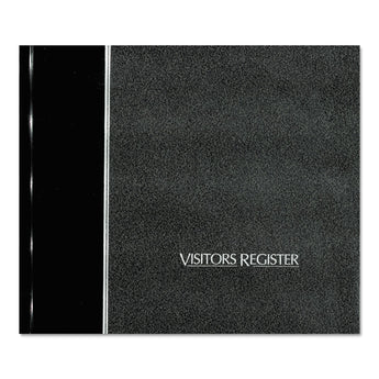 REDIFORM OFFICE PRODUCTS Hardcover Visitor Register Book, Black Cover, 9.78 x 8.5 Sheets, 128 Sheets/Book
