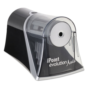 ACME UNITED CORPORATION iPoint Evolution Axis Pencil Sharpener, AC-Powered, 4.25 x 7 x 4.75, Black/Silver
