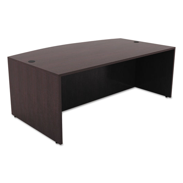 ALERA Alera Valencia Series Bow Front Desk Shell, 71" x 41.38" x 29.63", Espresso