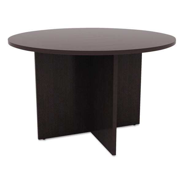 ALERA Alera Valencia Round Conference Table with Legs, 42" Diameter x 29.5h, Espresso