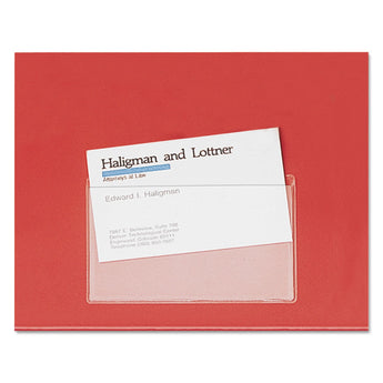Cardinal® HOLD IT Poly Business Card Pocket, Top Load, 3.75 x 2.38, Clear, 10/Pack