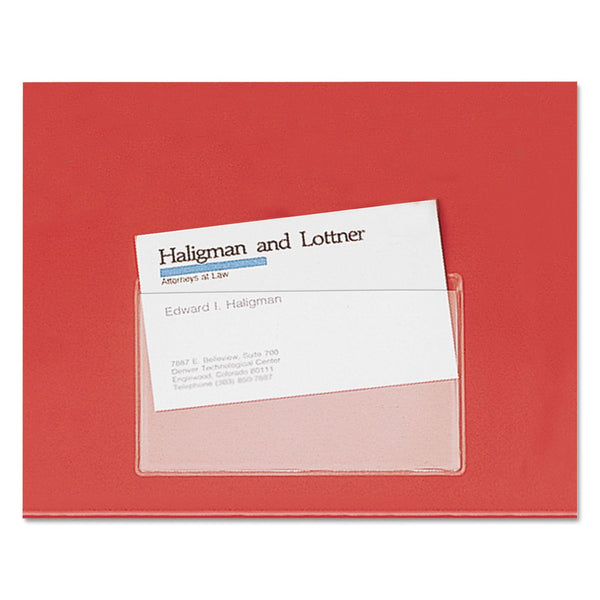 Cardinal® HOLD IT Poly Business Card Pocket, Top Load, 3.75 x 2.38, Clear, 10/Pack