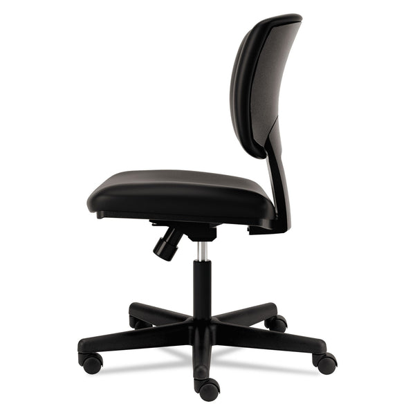 HON COMPANY Volt Series Leather Task Chair, Supports Up to 250 lb, 18" to 22.25" Seat Height, Black