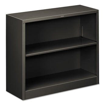 HON COMPANY Metal Bookcase, Two-Shelf, 34.5w x 12.63d x 29h, Charcoal