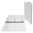 Universal® Deluxe Round Ring View Binder, 3 Rings, 3" Capacity, 11 x 8.5, White
