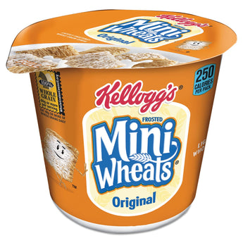 KELLOGG'S Breakfast Cereal, Frosted Mini Wheats, Single-Serve, 6/Box