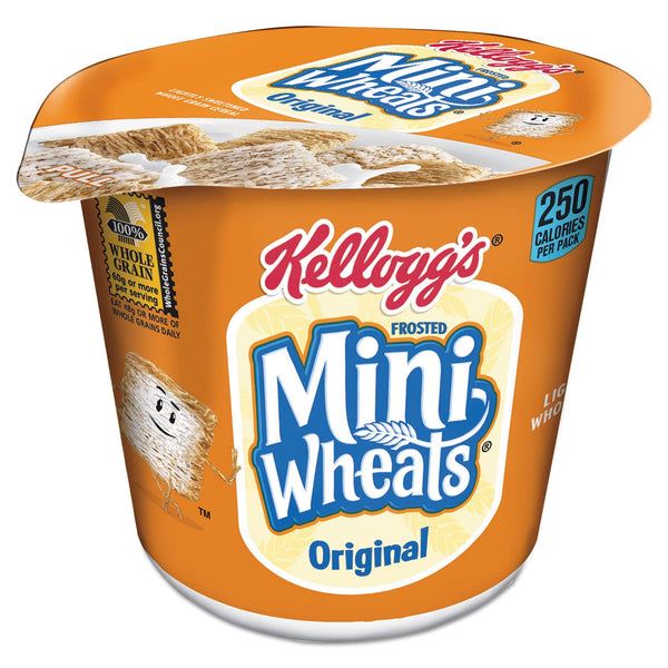 KELLOGG'S Breakfast Cereal, Frosted Mini Wheats, Single-Serve, 6/Box