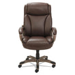 ALERA Alera Veon Series Executive High-Back Bonded Leather Chair, Supports Up to 275 lb, Brown Seat/Back, Bronze Base