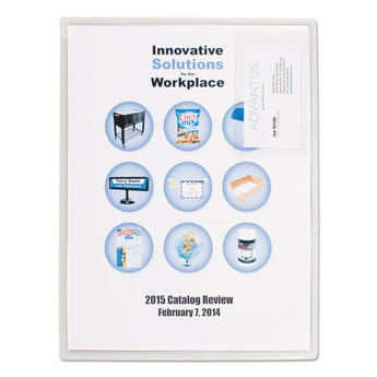 ADVANTUS CORPORATION Kleer-File Poly Folder with ID Pocket, Letter Size, Transparent