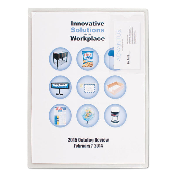 ADVANTUS CORPORATION Kleer-File Poly Folder with ID Pocket, Letter Size, Transparent