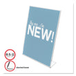 DEFLECTO CORPORATION Classic Image Slanted Sign Holder, Portrait, 8.5 x 11 Insert, Clear