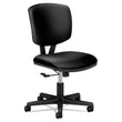 HON COMPANY Volt Series Leather Task Chair, Supports Up to 250 lb, 18" to 22.25" Seat Height, Black