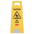 RUBBERMAID COMMERCIAL PROD. Caution Wet Floor Sign, 11 x 12 x 25, Bright Yellow