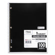 MEAD PRODUCTS Spiral Notebook, 3-Hole Punched, 1-Subject, Medium/College Rule, Randomly Assorted Cover Color, (100) 11 x 8 Sheets