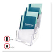 DEFLECTO CORPORATION 4-Compartment DocuHolder, Booklet Size, 6.88w x 6.25d x 10h, Clear