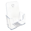 DEFLECTO CORPORATION DocuHolder for Countertop/Wall-Mount, Booklet Size, 6.5w x 3.75d x 7.75h, Clear