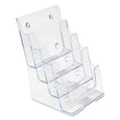 DEFLECTO CORPORATION 4-Compartment DocuHolder, Booklet Size, 6.88w x 6.25d x 10h, Clear