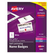 Self-Laminating Laser/Inkjet Printer Badges, 2.25 x 3.5, White, 30/Box Flipcost Flipcost