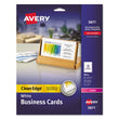 Clean Edge Business Cards, Laser, 2 x 3.5, White, 200 Cards, 10 Cards/Sheet, 20 Sheets/Pack Flipcost Flipcost