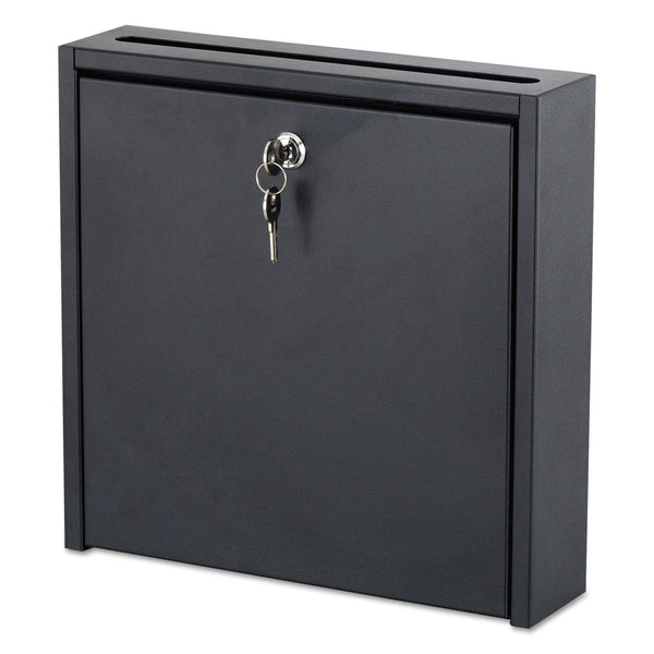 SAFCO PRODUCTS Wall-Mountable Interoffice Mailbox, 12 x 3 x 12, Black