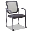 ALERA Alera Mesh Guest Stacking Chair, 26" x 25.6" x 36.2", Black Seat, Black Back, Black Base