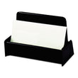 UNIVERSAL OFFICE PRODUCTS Business Card Holder, Holds 50 2 x 3.5 Cards, 3.75 x 1.81 x 1.38, Plastic, Black
