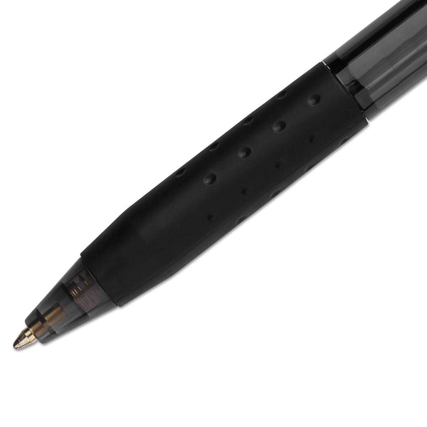 SANFORD InkJoy 300 RT Ballpoint Pen, Refillable, Retractable, Medium 1 mm, Black Ink, Black Barrel, Dozen