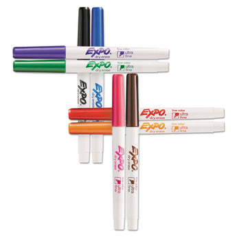 SANFORD Low-Odor Dry-Erase Marker, Extra-Fine Bullet Tip, Assorted Colors, 8/Set