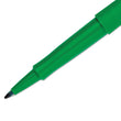 SANFORD Point Guard Flair Felt Tip Porous Point Pen, Stick, Medium 0.7 mm, Green Ink, Green Barrel, Dozen