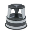 CRAMER Kik-Step Steel Step Stool, 2-Step, 350 lb Capacity, 16" Diameter x 14.25"h, Slate