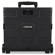 UNIVERSAL OFFICE PRODUCTS Collapsible Mobile Storage Crate, Plastic, 18.25 x 15 x 18.25 to 39.37, Black