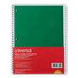 UNIVERSAL OFFICE PRODUCTS Wirebound Notebook, 1-Subject, Medium/College Rule, Assorted Cover Colors, (70) 10.5 x 8 Sheets, 4/Pack