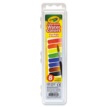 Crayola® Watercolors, 8 Assorted Colors, Palette Tray