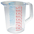 RUBBERMAID COMMERCIAL PROD. Bouncer Measuring Cup, 32 oz, Clear