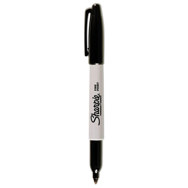 SANFORD Fine Tip Permanent Marker, Fine Bullet Tip, Black, Dozen