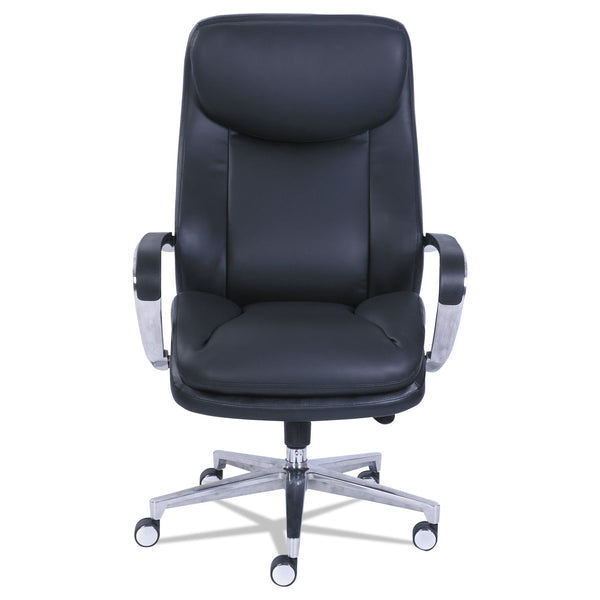 LA-Z-BOY CHAIR COMPANY Commercial 2000 Big/Tall Executive Chair, Supports Up to 400 lb, 20.5" to 23.5" Seat Height, Black Seat/Back, Silver Base