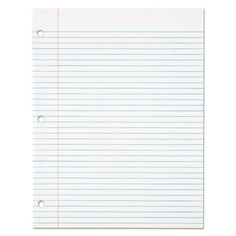 TOPS BUSINESS FORMS Filler Paper, 3-Hole, 8.5 x 11, Medium/College Rule, 500/Pack