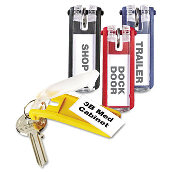 DURABLE OFFICE PRODUCTS CORP. Key Tags for Locking Key Cabinets, Plastic, 1.13 x 2.75, Assorted, 24/Pack