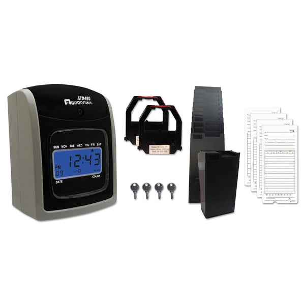 ACRO PRINT TIME RECORDER Time Clock Cards for Acroprint ATR480, Two Sides, 7.5 x 3.35, 50/Pack