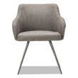 ALERA Alera Captain Series Guest Chair, 23.8" x 24.6" x 30.1", Gray Tweed Seat, Gray Tweed Back, Chrome Base
