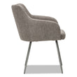ALERA Alera Captain Series Guest Chair, 23.8" x 24.6" x 30.1", Gray Tweed Seat, Gray Tweed Back, Chrome Base