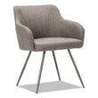 ALERA Alera Captain Series Guest Chair, 23.8" x 24.6" x 30.1", Gray Tweed Seat, Gray Tweed Back, Chrome Base
