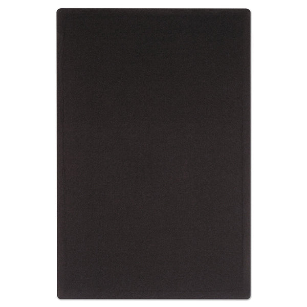 Oval Office Fabric Bulletin Board, 36 x 24, Black Surface